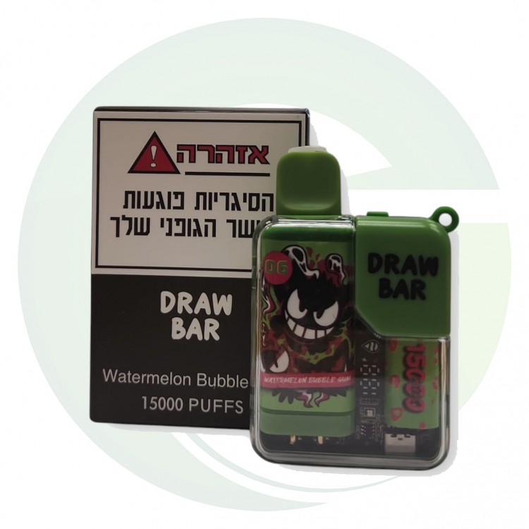 Draw-Bar 15000 puffs | דרובר סיגריה חד פעמית 15000 שאיפות