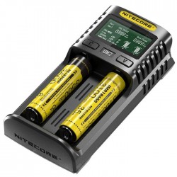 Nitecore UM2 2-slot Quick Charger with LCD Screen