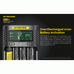 Nitecore UMS4 4 Bay Superb LCD Battery Charger