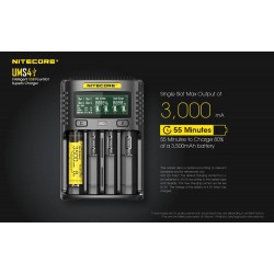 Nitecore UMS4 מטען סוללות מהיר 4 ערוצים 