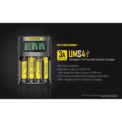 Nitecore UMS4 4 Bay Superb LCD Battery Charger