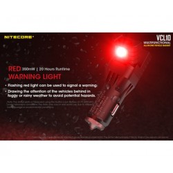 Nitecore VCL10 Quick Car Charger 3.0 with White & Red Flashlight