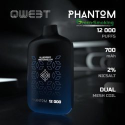 QWEET Phantom 12000 Disposable e-cig | סיגריה חד פעמית 12000 שאיפות QWEET 