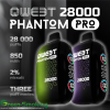 QWEET Phantom PRO 28000 Disposable e-cig | סיגריה חד פעמית 28000 שאיפות QWEET PRO 