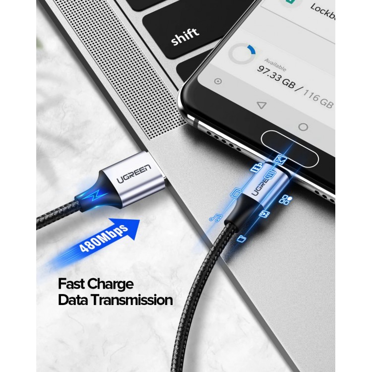  UGREEN USB Type C Cable for Xiaomi Samsung 3A Fast Charging