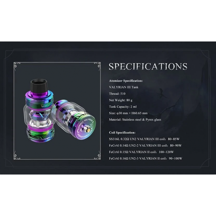 UWELL VALYRIAN 3 TANK 6ML  | יוואל ולריין 3 טנק