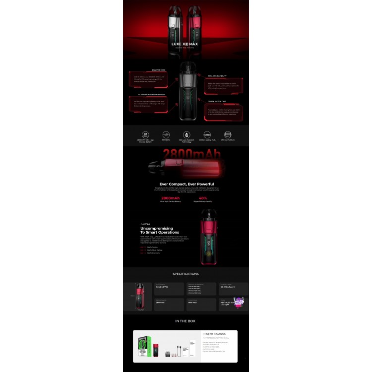 Vaporesso LUXE XR MAX 80W Kit | וופורסו לוקס XR מקס