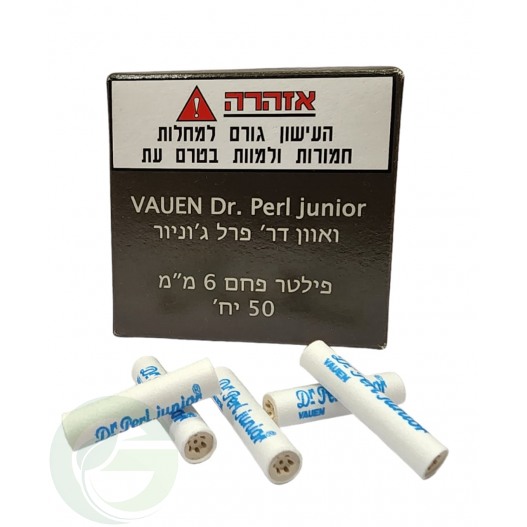 פילטר פחם דר פרל 6 מ"מ – 50 יח' – Vaun Dr Perl Junior